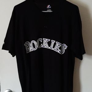 Men's Colorado Rockies #17 Majestic T-shirt